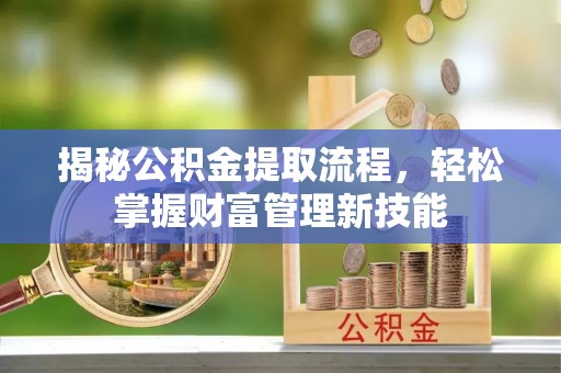 文成揭秘公积金提取流程，轻松掌握财富管理新技能