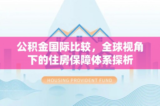 文成公积金国际比较，全球视角下的住房保障体系探析