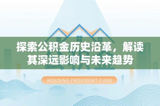文成探索公积金历史沿革，解读其深远影响与未来趋势